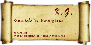 Kecskés Georgina névjegykártya