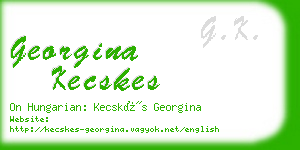 georgina kecskes business card